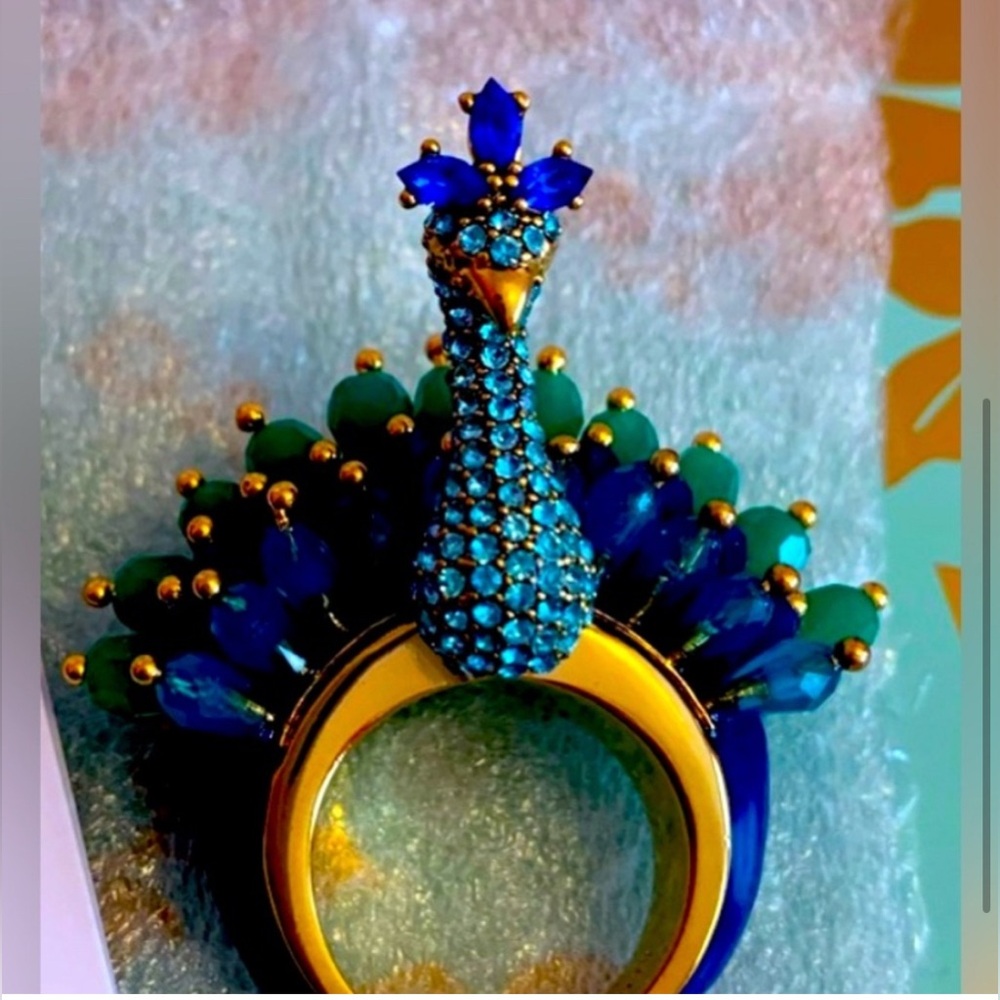 NWT Rare Kate Spade Plume Peacock 🦚 Ring Size 5 - Picture 4 of 5